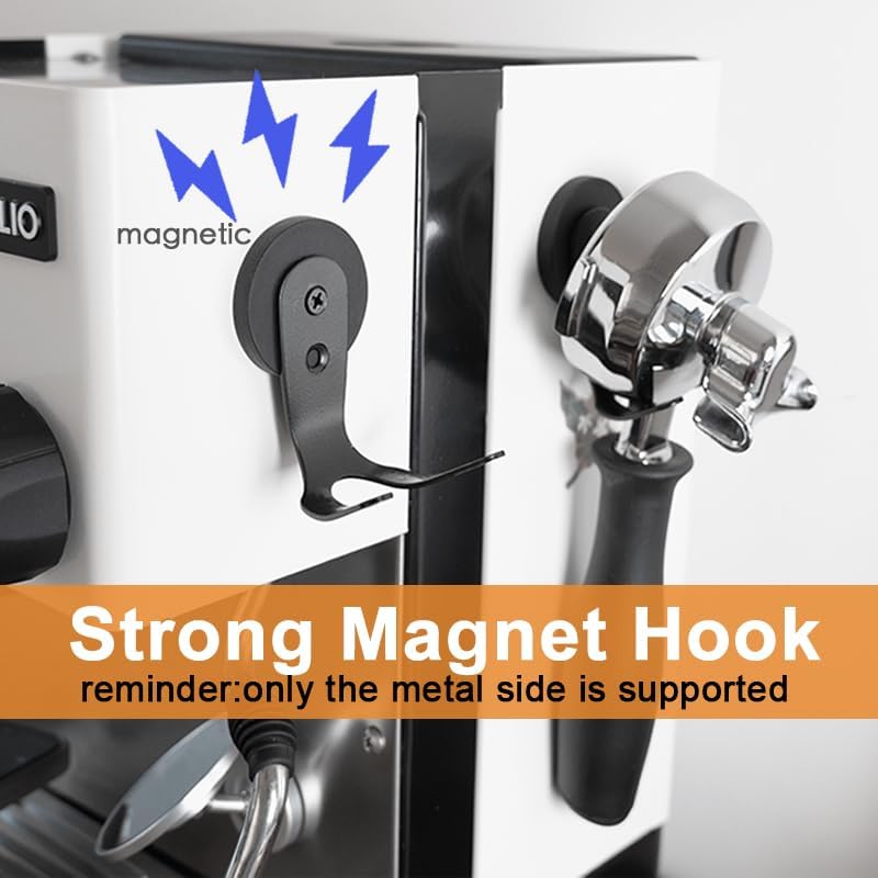 Ulirds 2-Pack Magnetic Portafilter&Tamper Holder,Espresso Accessories Organizer for Metal Wall Surface,Strong Magnet,Anti-Scratch,Space-Saving,Compatible with Ninja Luxe Cafe,Rancilio,Breville Coffee Machine - Image 2